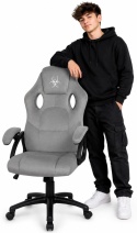 Fotel obrotowy do biurka CARRERA M ALCANTARA GREY NEW