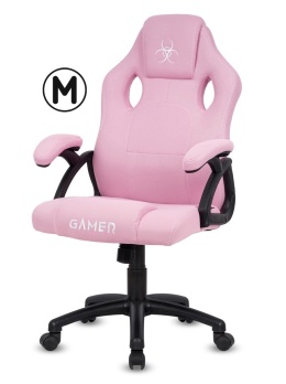 Fotel obrotowy do biurka CARRERA M FULL PINK FABRIC