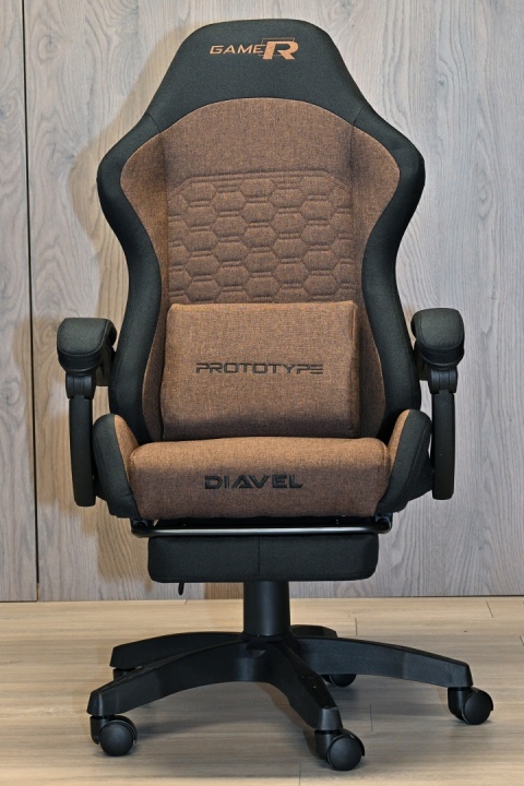 Fotel obrotowy gamingowy DIAVEL PRO FABRIC BROWN XL