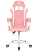 Fotel obrotowy gamingowy ENZO XL PINK + WHITE ALCANTARA ICE OUTLET