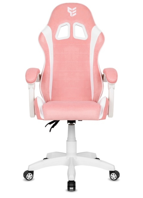 Fotel obrotowy gamingowy ENZO XL PINK + WHITE ALCANTARA ICE OUTLET