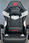 Fotel obrotowy gamingowy EVO PU GREY XL