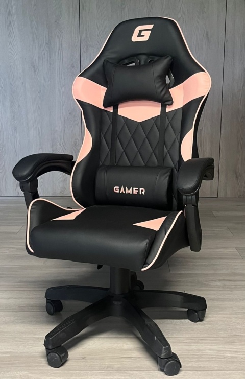 Fotel obrotowy gamingowy EVO PU PINK XL OUTLET