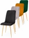 Krzesła tapicerowane AURORA VELVET GOLD zestaw 4 sztuk kolory do wyboru