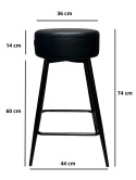 Krzesło barowe ASTI AVA BLACK PU hoker BAR