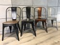 Krzesło metalowe loft CORSICA GRAPHITE TOLIX OUTLET