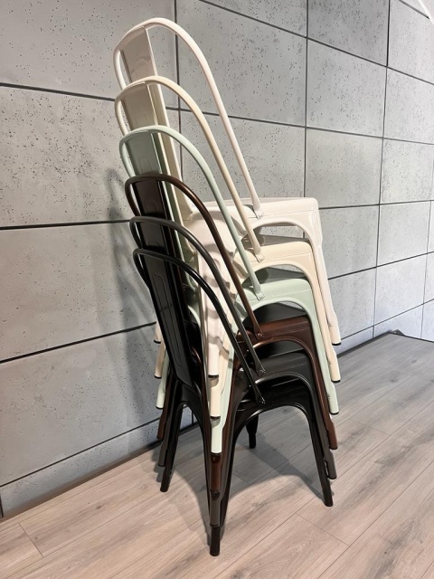 Krzesło metalowe loft CORSICA GRAPHITE TOLIX OUTLET