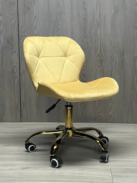 Krzesło obrotowe VASTO OFFICE VELVET BEIGE GOLD