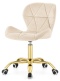 Krzesło obrotowe VASTO OFFICE VELVET CREAM GOLD