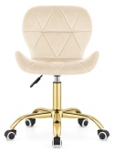 Krzesło obrotowe VASTO OFFICE VELVET CREAM GOLD