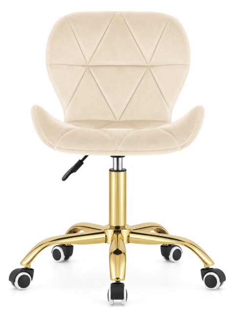 Krzesło obrotowe VASTO OFFICE VELVET CREAM GOLD