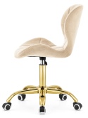 Krzesło obrotowe VASTO OFFICE VELVET CREAM GOLD