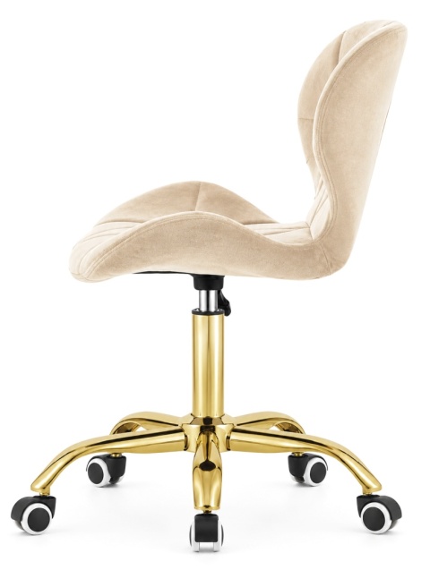 Krzesło obrotowe VASTO OFFICE VELVET CREAM GOLD