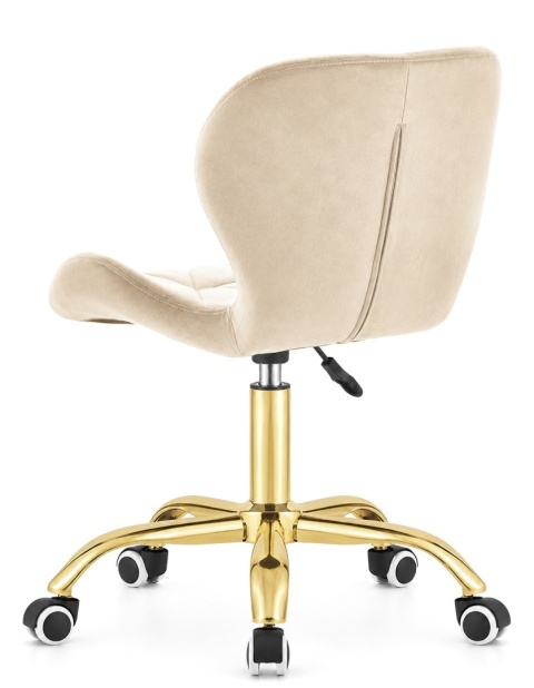 Krzesło obrotowe VASTO OFFICE VELVET CREAM GOLD