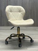 Krzesło obrotowe VASTO OFFICE VELVET CREAM GOLD