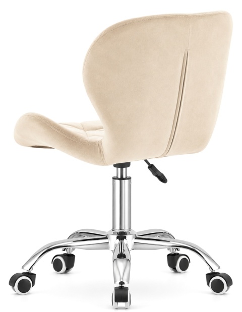 Krzesło obrotowe VASTO OFFICE VELVET CREAM SILVER