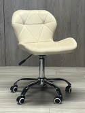 Krzesło obrotowe VASTO OFFICE VELVET CREAM SILVER