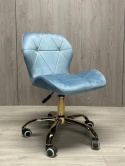 Krzesło obrotowe VASTO OFFICE VELVET LIGHT BLUE GOLD