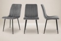 Krzesło tapicerowane AURORA VELVET DARK GREY