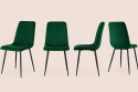 Krzesło tapicerowane AURORA VELVET GREEN