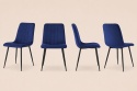 Krzesło tapicerowane AURORA VELVET NAVY BLUE