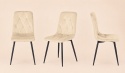 Krzesło tapicerowane BORGO VELVET BEIGE SMOKE