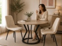 Krzesło tapicerowane BORGO VELVET BEIGE SMOKE