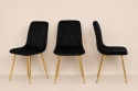 Krzesło tapicerowane BORGO VELVET BLACK GOLD
