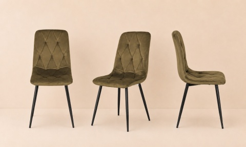 Krzesło tapicerowane BORGO VELVET BROWN SMOKE