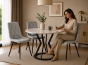 Krzesło tapicerowane BORGO VELVET LIGHT GREY PRO SMOKE