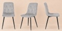 Krzesło tapicerowane BORGO VELVET LIGHT GREY PRO SMOKE