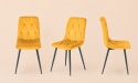 Krzesło tapicerowane BORGO VELVET MUSTARD SMOKE