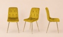 Krzesło tapicerowane BORGO VELVET OLIVE GOLD