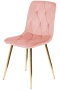 Krzesło tapicerowane BORGO VELVET PINK GOLD OUTLET