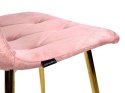 Krzesło tapicerowane BORGO VELVET PINK GOLD OUTLET
