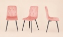Krzesło tapicerowane BORGO VELVET PINK SMOKE