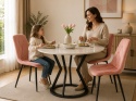 Krzesło tapicerowane BORGO VELVET PINK SMOKE