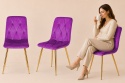 Krzesło tapicerowane BORGO VELVET PURPLE GOLD