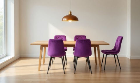 Krzesło tapicerowane BORGO VELVET PURPLE SMOKE