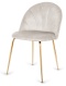 Krzesło tapicerowane CAMILA GREY VELVET GOLD II GATUNEK