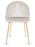 Krzesło tapicerowane CAMILA GREY VELVET GOLD II GATUNEK