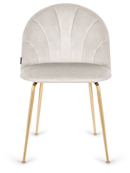 Krzesło tapicerowane CAMILA GREY VELVET GOLD II GATUNEK