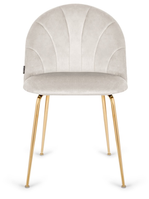 Krzesło tapicerowane CAMILA GREY VELVET GOLD II GATUNEK