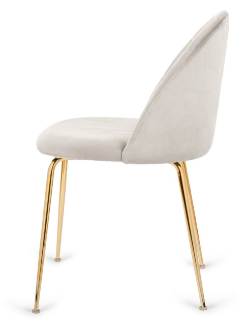Krzesło tapicerowane CAMILA GREY VELVET GOLD II GATUNEK