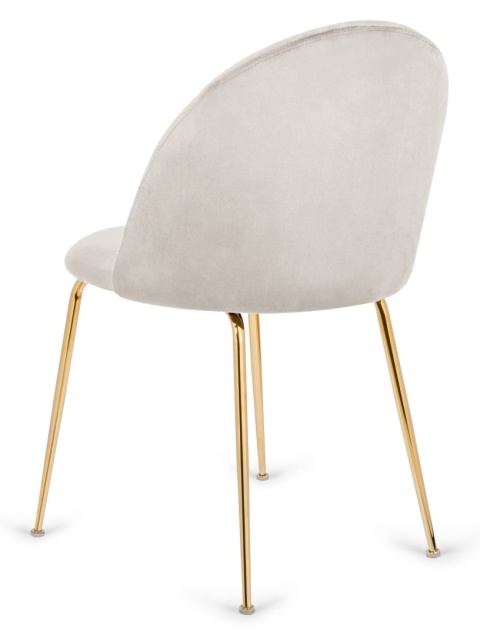 Krzesło tapicerowane CAMILA GREY VELVET GOLD II GATUNEK