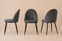 Krzesło tapicerowane GLORIA DARK GREY VELVET