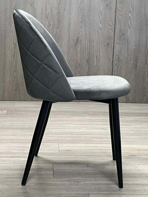Krzesło tapicerowane GLORIA DARK GREY VELVET