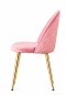 Krzesło tapicerowane GLORIA PINK VELVET GOLD