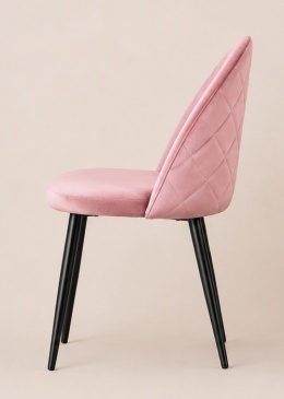 Krzesło tapicerowane GLORIA PINK VELVET
