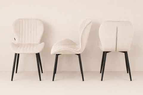 Krzesło tapicerowane MONTI VELVET BEIGE